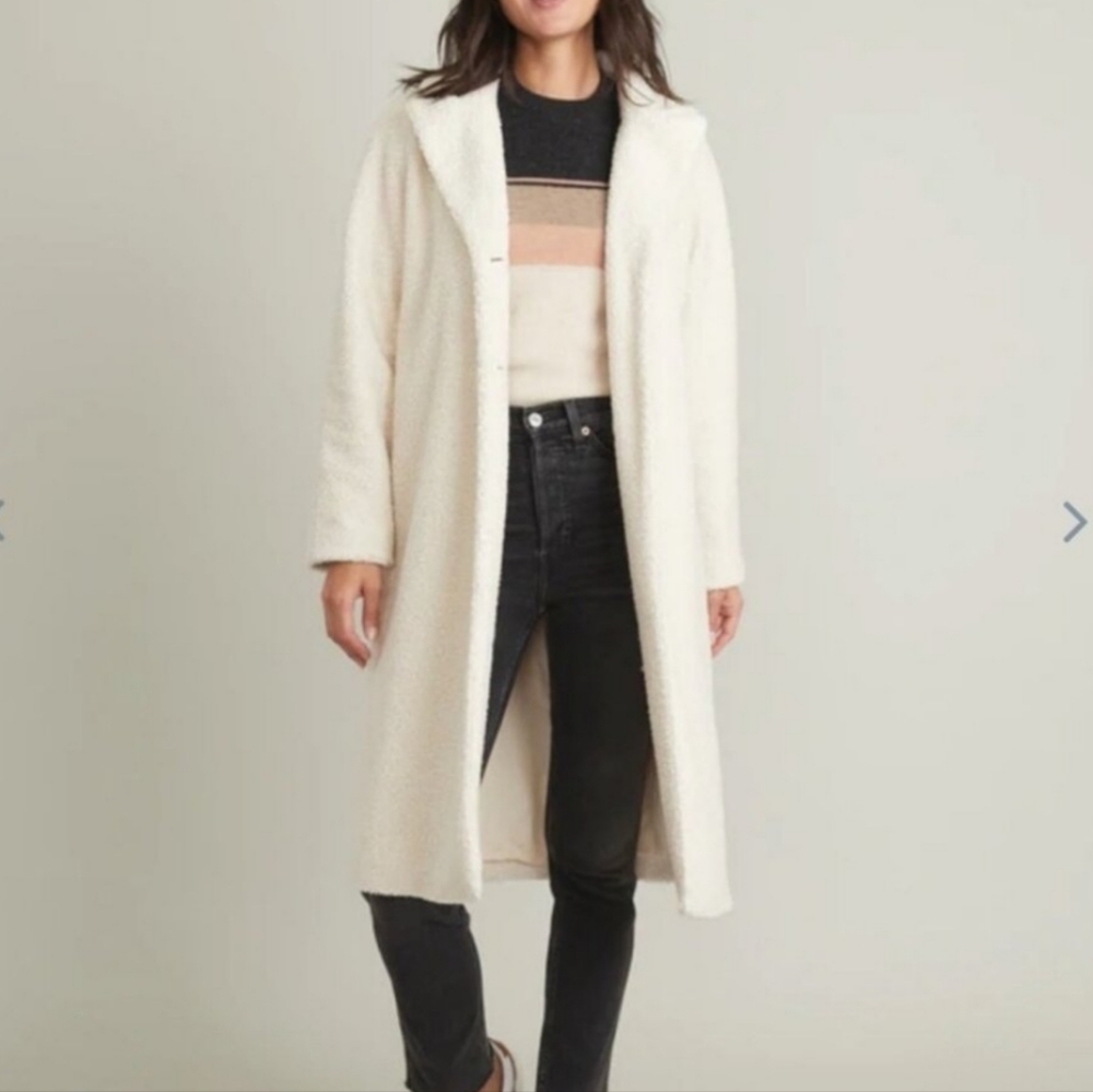 Marine Layer NWT Aspen Coat in Cream Size XL